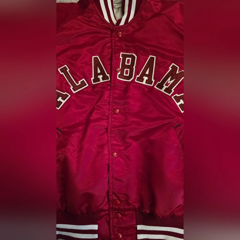 Vintage Alabama Varsity Bomber Jacket in Crimson - Picture 2 of 7